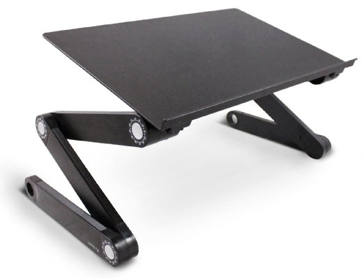 Lavolta Ergonomic Adjustable Laptop Table Notebook Desk Stand Tray - Black
