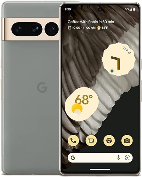 Google Pixel 7 Pro 5G 128GB 12GB RAM 24-Hour Battery Factory Unlocked for All Carriers Global Version - Hazel