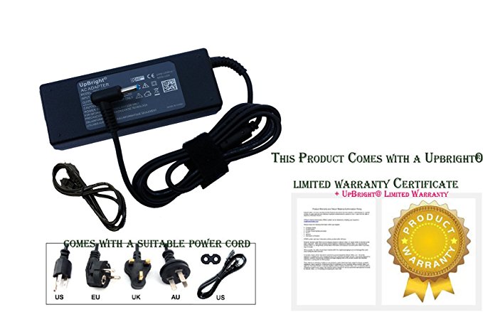 UpBright NEW 19.5V 3.33A 65W AC / DC Adapter For HP 15-f271wm 15-f271 15-f272wm 15-f272 15-f337nr 15-f337 Pavilion AR58125 Laptop Notebook PC 19.5VDC Power Supply Cord Cable Battery Charger Mains PSU