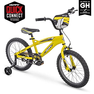 Huffy Kid Bike MotoX, Quick Connect, Yellow, 18"