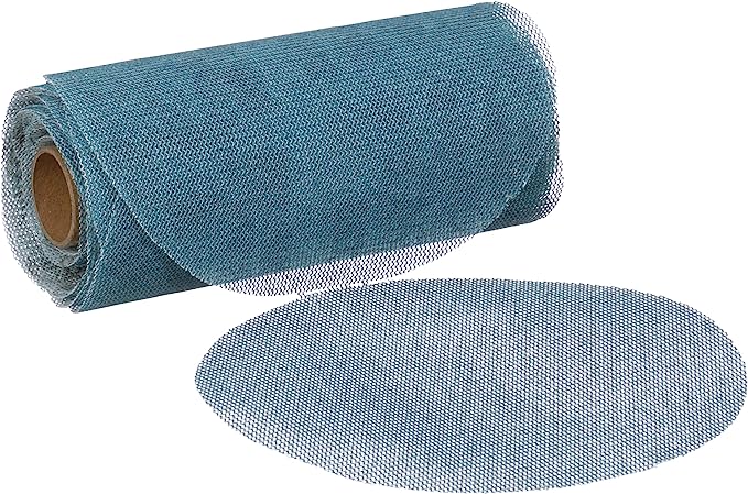 3M Blue Net Disc Roll 36441, 5 in, 320  Grade, 100 Pack, Best in Class, Virtually Dust-Free, Abrasive Sheet Roll