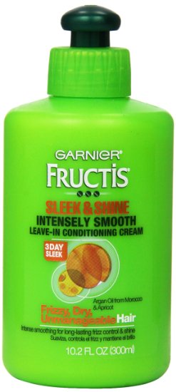 Garnier Fructis Sleek and Shine Intensely Smooth Leave-In Conditioning Cream, 10.2 Fluid Ounce