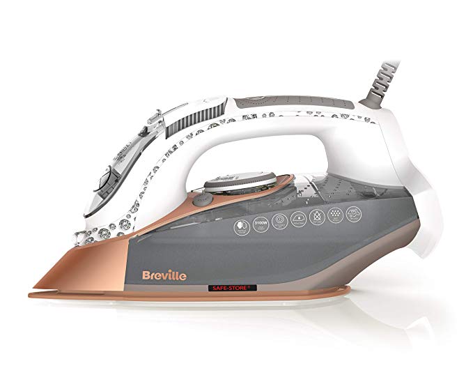 Breville DiamondXpress 3100W Steam Iron VIN401, Diamond Ceramic Soleplate