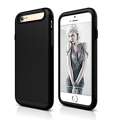 iPhone 6 PLUS Case By Grey Technology -Apple Hybrid Protective Cover With Rubber & Hard Shell-Shockproof, Slim & Dual Layer Defender Case -Anti-Slip & Ultra-Thin Bumper Protector, Colors MATTE BLACK