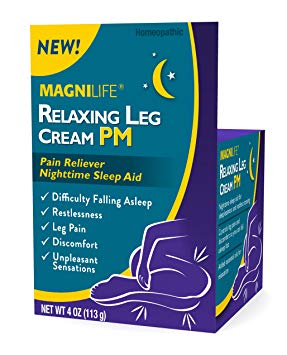 MagniLife Relaxing Leg Calming Cream PM Sleep, Pain, Restless, Jittery Relief Aid