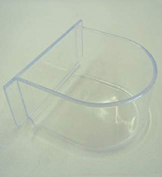 Lot of 4 Bird Cage Clear Plastic Seed Water Feeder Cups