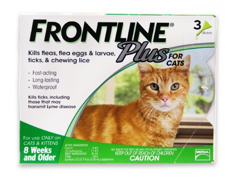 Frontline 3-Pack Frontline Plus for Cats and Kittens Up to 8-Week and Older