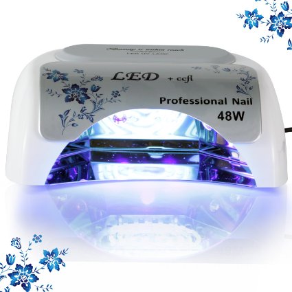 Lightimetunnel™48W Led Nail Polish Dryer With 36W LEDs 12W UV CCFL Lamp Timer Gel Curing Light with LCD display