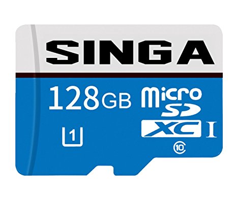 SINGA 128GB Micro SD Card High Speed Class 10 Micro SD SDXC Card TF Memory Card with SD Adapter