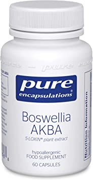 Pure Encapsulations - Boswellia AKBA - 5-Loxin - Hypoallergenic Support - 60 Capsules