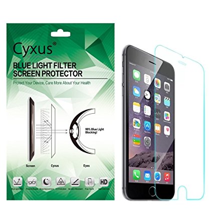 Cyxus Blue Light Filter (Sleep Better) UV Block HD High Definition Clear Film Screen Protector for Apple iPhone 6 (iPhone6 4.7 inch ONLY) (Blue Light Filter PET)