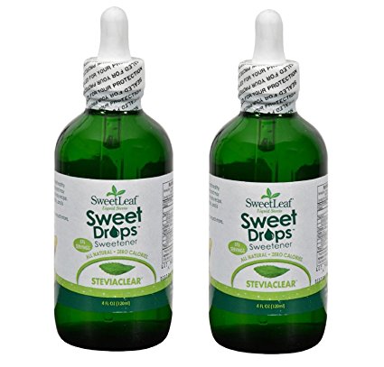 SWEETLEAF STEVIA SteviaClear Liquid Extract 4 OZ (Set of 2)