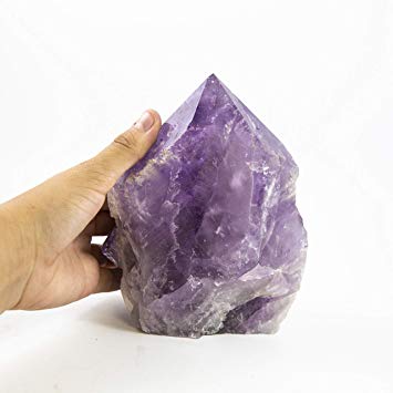 Beverly Oaks A‐Grade Raw Amethyst Crystal Point ~ Gorgeous Deep Purple Natural Amethyst Stone (AP01)