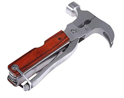 billionBAG Multi Functional Hammer Axe Hand Tool Kit Plier Knife Screwdriver Can Bottle Opener Wood Saw for Home, Travel, Camping, Picnic etc (Multicolor, bb3)