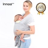 Baby Sling Carrier Natural Cotton Original Baby Wrap Grey for babies from birth to 35 lbs -Fashion and Comfortable by Innoo Tech