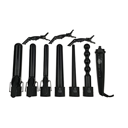 VVinRC Curling Iron,6 in 1Hair Wand with 6 Interchangeable Curler Set with Temperature Control,Ceramic Barrels, Heat Protectant Glove
