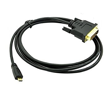 HDMI Cable, WOVTE Premium High Speed Micro HDMI to DVI Cable Male-Male (3 ft / 1 m) for HD Quality Video Transmission