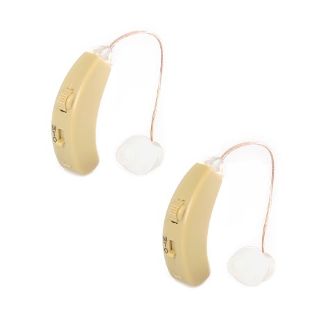 Pyle PHLHA46 Pyle Dual Hearing Amplifiers, Behind-The-Ear Audio Assistance Enhancers, Telecoil Mode