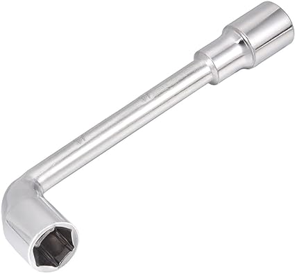 uxcell 17mm Metric L Shaped Angled Open Hex 6 point Socket Wrench