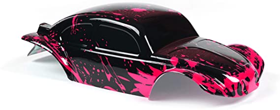 Custom Body Muddy Hot Pink Over Black Compatible for 1/10 Slash 4x4 VXL 2WD Slayer RC Car or Truck (Truck not Included) SSB-BB-01
