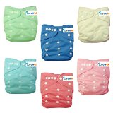 Love My Cinderella Colorbaby Girl Washable Reusable Cloth Diapersbreathable Adjustable Snap 6 Diapers  6 Inserts