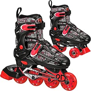 Roller Derby Falcon 2-in-1 Combo Quad and Inline Skates for Kids, Adjustable Sizing