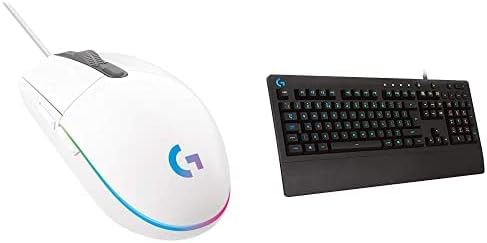 Logitech G203 Wired Gaming Mouse   G213 Prodigy Gaming Keyboard Bundle - White