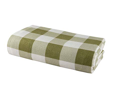 DELANNA Flannel Flat Sheet 100% Brushed Cotton 1 Top Sheet Only 108"x102" (King, Buffalo Sage)