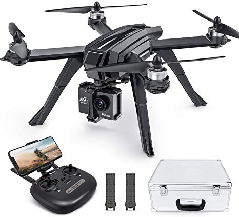 Potensic D85 GPS Drone with 2K FPV Camera, 5G WiFi Live Video Brushless Quadcopter with Carrying Case, 2 Batteries 40 Min, Auto Return Home, Follow Me, Selfie Drone for Adult Beginner Expert