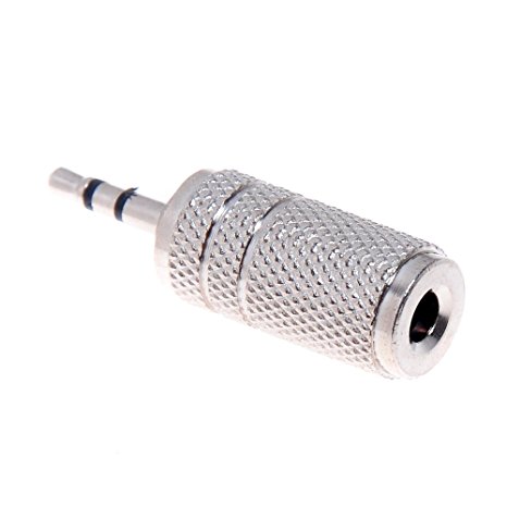 Kmise A7442 1 Piece 2.5mm Male M to 3.5mm 1/8"Female Stereo Microphone Audio Adapter Connector