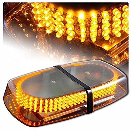 Jackey Awesome 240-LED Snow Plow Safety Strobe Light Warning Emergency 7-Patterns Car Truck Construction Car Vehicle Safety W/ Magnetic Base (Amber)