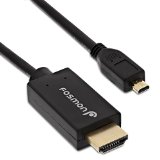 Fosmon High-Speed Micro-HDMI to HDMI Cable - 6 Feet 18 Meter - Supports Ethernet 3D and Audio Return
