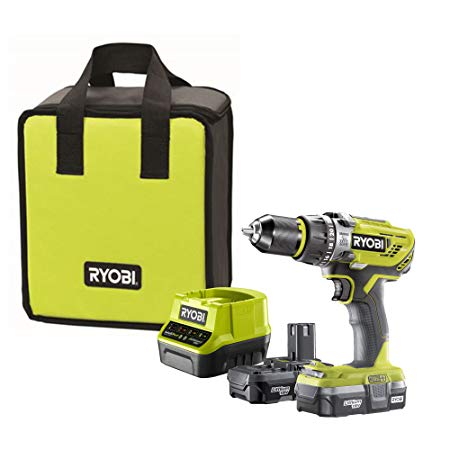 Ryobi R18PD31-213S 18V ONE  Cordless Compact Combi Drill Starter Kit (2 x 1.3Ah)