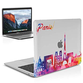 IBENZER MacBook Air 13 Inch Case 2018 Release New Version A1932, Soft Touch Hard Case Shell Cover for Apple MacBook Air 13 Retina with Touch ID, Paris, MAD-T13PAR