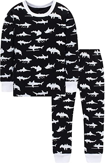 Pajamas for Boys Christmas Kids Children Dinosaurs Sleepwear Baby Clothes 4 Pieces Cotton Pants Set
