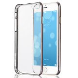 LLUNC Electroplated PC Case Transparent Cover with Colored Frame for iPhone 6