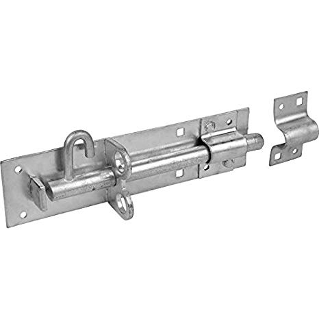 eMarkooz(TM) 6" INCHES BRENTON BOLT GARDEN GATE SHED DOOR BOLT LOCK SECURE WITH FIXINGS NEW