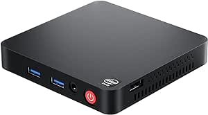 Beelink T5 Mini PC, Intel N4020 (up to 2.8GHz), 4GB LPDDR4X RAM 64GB eMMC, Desktop Computer Support 4K@60Hz Dual HDMI Display/USB3.0/WiFi5/BT5.0/Gigabit Network for Office/Home