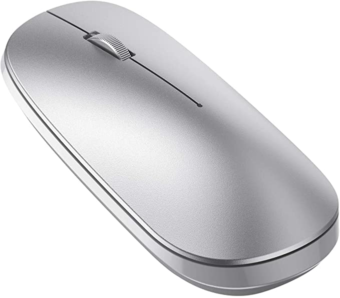 OMOTON Mouse for iPad (Updated System to iPadOS 13), Compatible with for iPad and iPhone (iPadOS 13 / iOS 13 and Above), Compatible with New iPad 10.2, iPad Pro 12.9/11.0, iPad Mini 5/4, and Other Bluetooth Enabled Devices (Sliver)