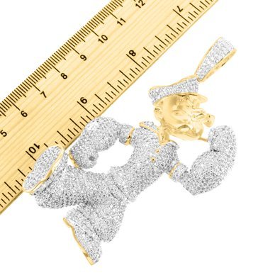 Animated The Sailor Cartoon Character Simulated Diamond 14k Gold Finish Brand New Pendant