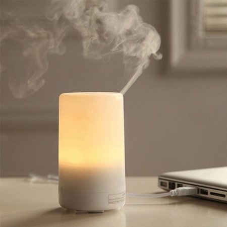 Ouonline Portable Essential Oil Diffuser/aroma Diffuser 70ml Mini USB Ultrasonic Humidifier with LED Night light For Home Yoga Office SPA Bedroom