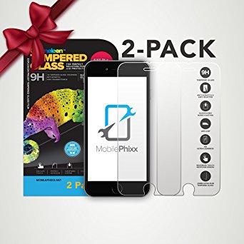 iPhone 7 Plus, 6s Plus, 6 Plus- FREE REPLACEMENT SCREENS FOR LIFE - Premium Tempered Glass Screen Protector 2 PACK - Highly Responsive .33mm Thick, Anti-Scratch 9H Hardness, 2.5D Edge Technology