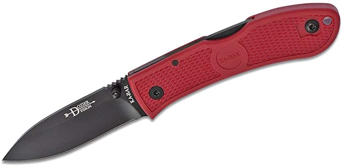 KA-BAR, Folding Hunter Red, Overall Length: 7.25"