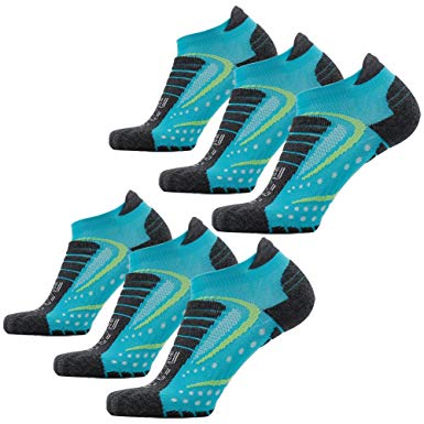 Facool Men's Dri-Fit Athletic Padded Hiking Trekking Running Walking Ankle/Crew Socks 3/6/8 Pairs