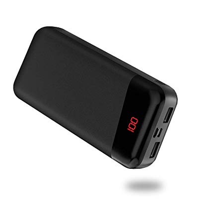 GACHI Power Bank, Portable Phone Charger 26800mAh High Capacity External Battery Pack with LCD Digital Display, High Speed Charging Powerbank for iPhone, iPad, Samsung, Huawei and More