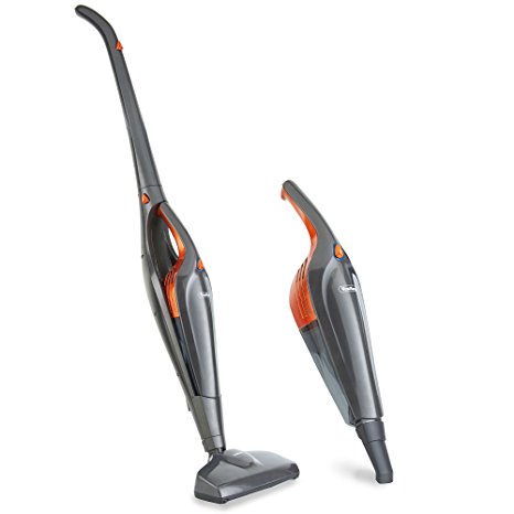 VonHaus 2 in 1 Cordless Vacuum Cleaner with 150W | 25.6V Lithium Ion Battery | 180ø Swivel Steering System | Motorised Head & Accessories