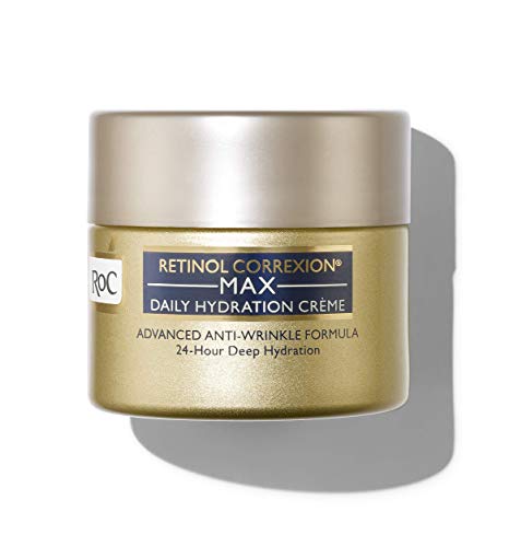RoC Retinol Correxion Max Daily Hydration Anti-Aging Crème for 24-Hour Deep Hydration, Advanced Anti-Wrinkle Moisturizer Made with Retinol & Hyaluronic Acid, 1.7 oz