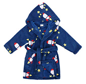 Verabella Boys Girls' Plush Soft Fleece Printed Hooded Beach Cover up Pool wrap