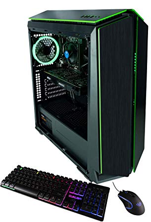 CUK Mantis Custom Gaming PC (Intel i7-9700, 16GB DDR4-2666 RAM, 512GB NVMe SSD, NVIDIA GeForce GTX 1060 3GB, 600W Gold PSU, Windows 10) The Best New Tower Desktop Computer for Gamers