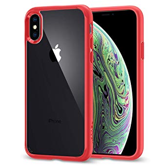 Spigen Ultra Hybrid with Air Cushion Technology and Hybrid Drop Protection Designed for Apple iPhone Xs Case (2018) / Designed for Apple iPhone X Case (2017) - Red